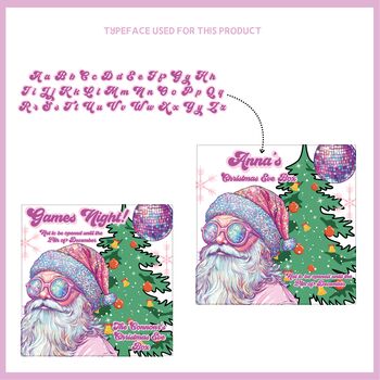 Large Retro Pink Santa Christmas Eve Box: A Festive Touch Of Cool, 5 of 5