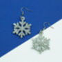 Snowflake Glitter Earrings, thumbnail 4 of 10