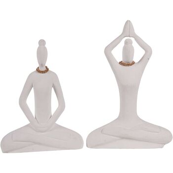 Hand Carved Yoga Lady White, 5 of 9