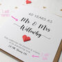 Personalised 40th Ruby Wedding Anniversary Card, thumbnail 2 of 6