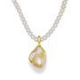 Gold Flecked Baroque Pearl Pendant Necklace, thumbnail 7 of 7