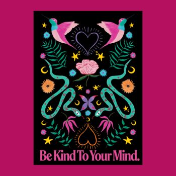 Be Kind To Your Mind Botanical Art Print, 2 of 5