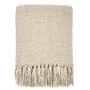 Ivory White Solid Throw, thumbnail 2 of 3