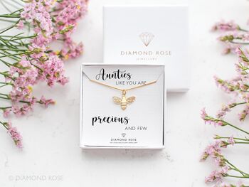 Gift For Aunt, Aunt Jewellery, Bee Necklace, 9 of 10
