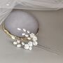 Pearl And Ceramic Flower Bridal Hair Pin, thumbnail 5 of 12