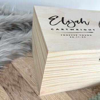 Personalised Modern Any Occasion Square Photo Memory Box Five Sizes 16cm | 20cm | 26cm | 30cm | 36cm, 5 of 8