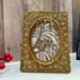 Distressed Gold Floral Oval Photo Picture Frame – 10x15cm 4x6, thumbnail 5 of 6