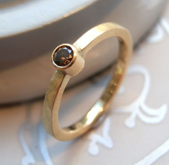 chocolate diamond gold ring by kirsty taylor jewellery ...