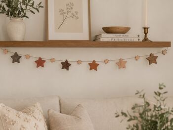 Twinkle Wooden Stars Personalised Garland, 2 of 4