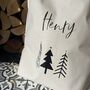 Personalised Scandi Style Trees Christmas Sack, thumbnail 3 of 3