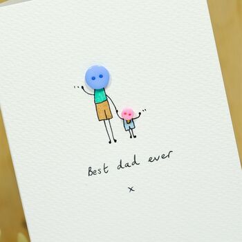 Personalised 'Button Daddy' Handmade Card, 11 of 12