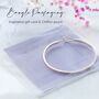 Love You To The Moon And Back Slim Brass Bangle Gift For Her, thumbnail 8 of 12