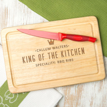 Personalised 'King Of The Kitchen' Slate Serving Board, 2 of 4