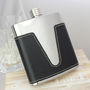 Detailed Leather Personalised Hip Flask, thumbnail 1 of 3