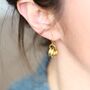 Gold Plated Circle Cluster Earrings, thumbnail 4 of 4