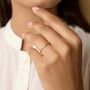 Dainty 18kt Gold Moonstone Ring, thumbnail 2 of 5