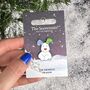 The Snowman And The Snowdog | Snowdog Character Enamel Pin Badge, thumbnail 1 of 3