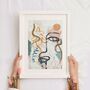 ‘Kainalu’, Abstract Face, Boho Print, thumbnail 2 of 12