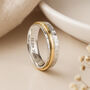 Sterling Silver And Brass Personalised Spinner Ring – 6mm, thumbnail 1 of 12