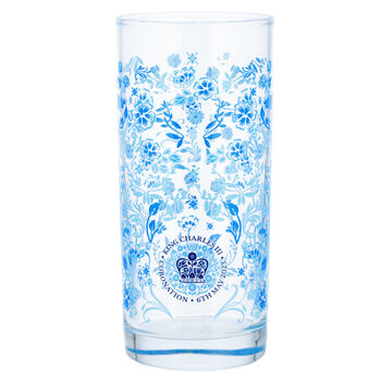 Blue Floral King's Coronation High Ball Glass, 2 of 6