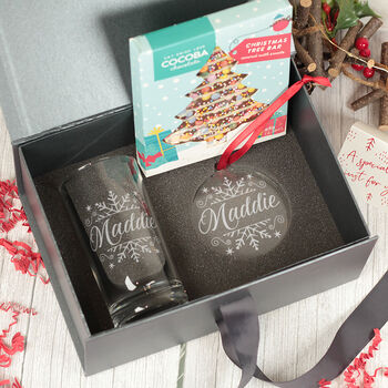 Christmas Snowflake Highball Glass And Gift Boxed Set, 6 of 9