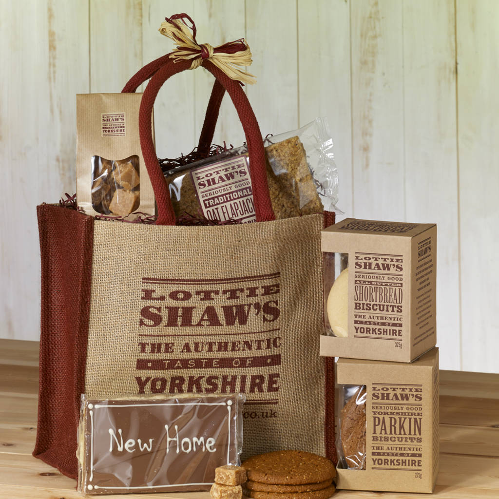 new home gift bag of treats by lottie shaw's