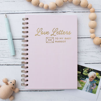 Personalised Love Letters To My Baby Foil Notebook, 4 of 11