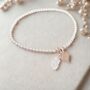 Sterling Silver Personalised Hand Stamped Initial Bracelet, thumbnail 7 of 8