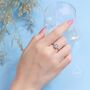 Genuine Peridot And Cz Halo Ring Sterling Silver, thumbnail 7 of 12