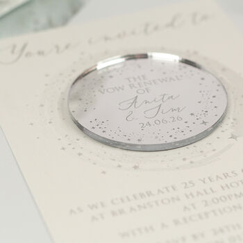 Sparkly Circle Vow Renewal Invitation Magnet, 3 of 7
