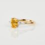 18ct Gold Yellow Sapphire And Diamond Engagement Ring, thumbnail 3 of 6