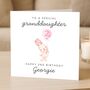 Personalised Bunny 2nd Birthday Card For Granddaughter, thumbnail 1 of 7