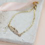 Personalised Gold Plated Feather Bracelet, thumbnail 4 of 9