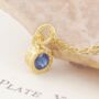 Sapphire Rose Gold Plated Silver September Birthstone Necklace, thumbnail 2 of 7