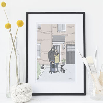 Personalised Family And Home Portrait, 6 of 12