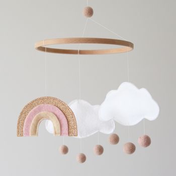 Personalised Rainbow And Cloud Baby Mobile, 4 of 11
