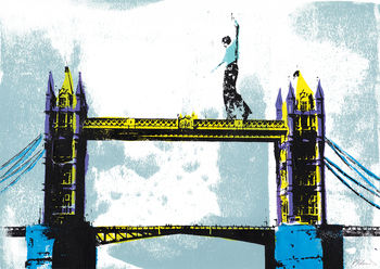 'Tower Bridge' Original Screen Print London, 2 of 2
