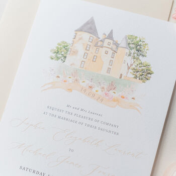 Chateau Wedding Invitation Set, 4 of 7