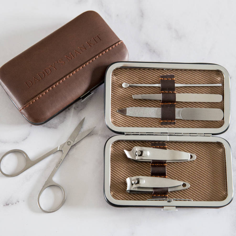 personalised mens mini manicure kit by ginger rose