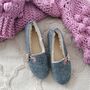 Felt Ballerina Slippers With Pink Details, thumbnail 1 of 8