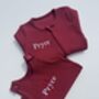Bundle Personalised Baby Gifts Dungarees And Zip Romper Gift Set, thumbnail 1 of 8
