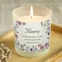 Personalised Wild Flowers Glass Candle, thumbnail 1 of 3