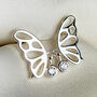 Sterling Silver Butterfly Wing Dangle Stud Earrings, thumbnail 1 of 5