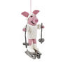 Felt Alpine Swine Pig Christmas Decoration, thumbnail 2 of 2