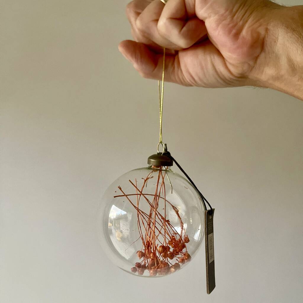 Christmas Bauble With Dried Flower Insert, 1 of 4