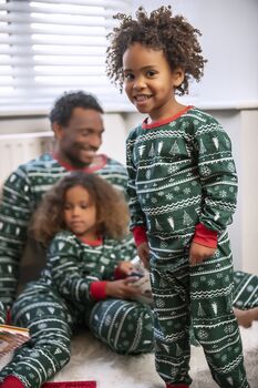 Christmas Pyjamas Family Matching Green, 4 of 11