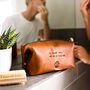 Personalised Leather Washbag With Child's Drawing, thumbnail 3 of 9