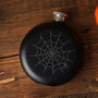 Halloween Cobweb Hip Flask In Gift Box 6oz Hip Flask In Gift Box | Novelty | Halloween Gift | Spooky, thumbnail 1 of 2