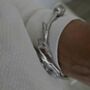 18 K Gold Silver Sculptural Cuff Bracelet Floral Waterproof Open Bangle, thumbnail 7 of 13