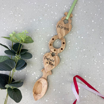 Engraved Wedding Welsh Love Spoon, 3 of 5